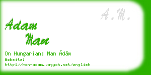 adam man business card